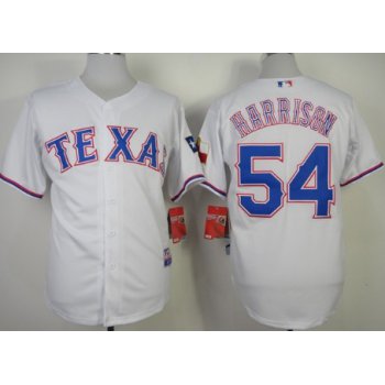 Texas Rangers #54 Matt Harrison 2014 White Jersey