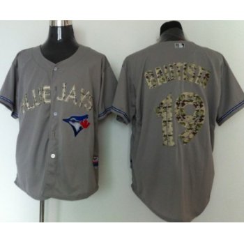 Toronto Blue Jays #19 Jose Bautista Gray With Camo Jersey