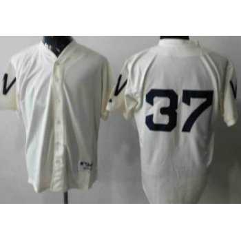 Washington Nationals #37 Stephen Strasburg 1924 Cream Jersey