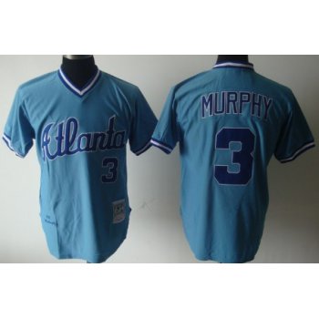 Atlanta Braves #3 Dale Murphy Light Blue Throwback Jersey