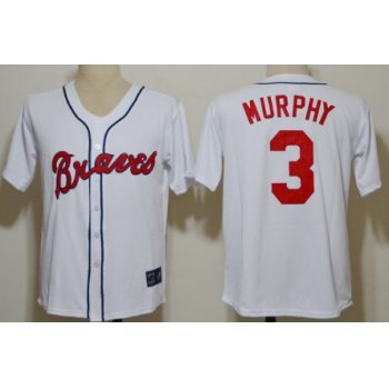 Atlanta Braves #3 Dale Murphy White Throwback Jersey