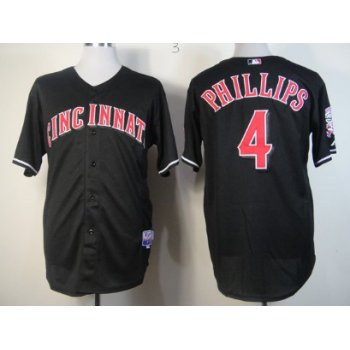 Cincinnati Reds #4 Brandon Phillips 2013 Black Jersey