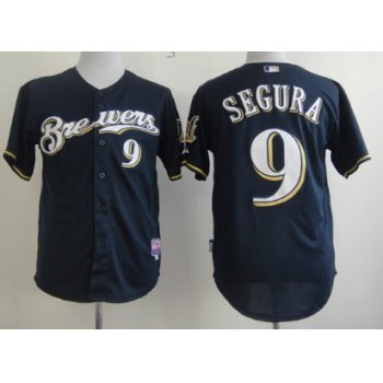 Milwaukee Brewers #9 Jean Segura Navy Blue Jersey