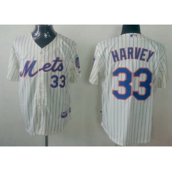 New York Mets #33 Matt Harvey Cream Jersey