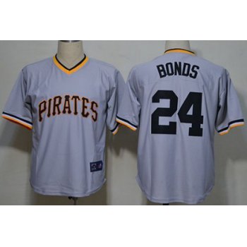 Pittsburgh Pirates #24 Barry Bonds Gray Throwback Jersey