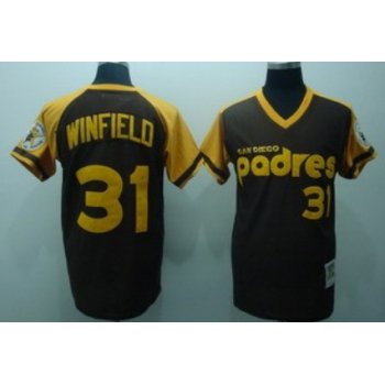 San Diego Padres #31 Dave Winfield 1978 Brown Throwback Jersey