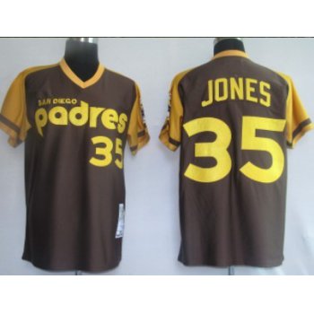 San Diego Padres #35 Randy Jones 1978 Brown Throwback Jersey