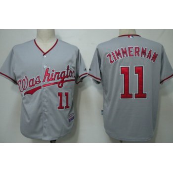 Washington Nationals #11 Ryan Zimmerman Gray Jersey