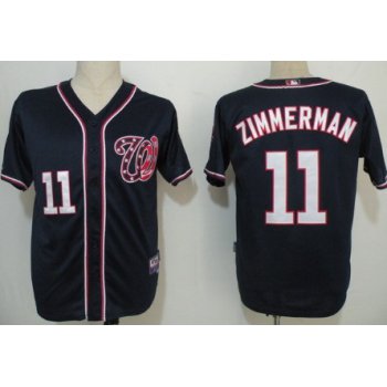 Washington Nationals #11 Ryan Zimmerman Navy Blue Jersey