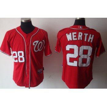 Washington Nationals #28 Jayson Werth Red Jersey