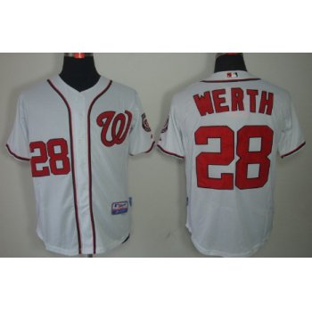 Washington Nationals #28 Jayson Werth White Jersey