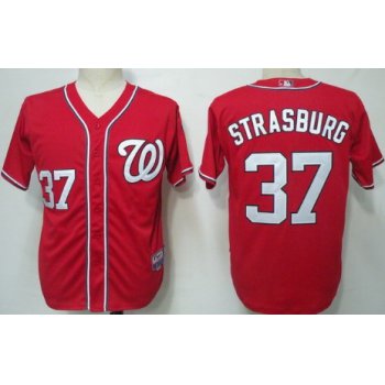 Washington Nationals #37 Stephen Strasburg Red Jersey