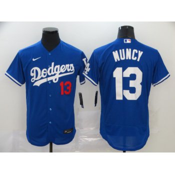 Men's Los Angeles Dodgers #13 Max Muncy Blue Stitched MLB Flex Base Nike Jersey