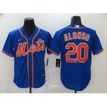 Men's New York Mets #20 Pete Alonso Blue Stitched MLB Cool Base Nike Jersey