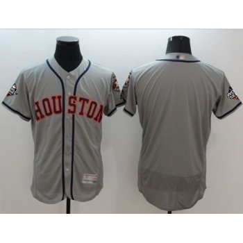 Astros Blank Grey Flexbase Authentic Collection 2019 World Series Bound Stitched Baseball Jersey