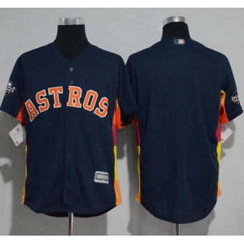 Astros Blank Navy Blue New Cool Base 2019 World Series Bound Stitched Baseball Jersey