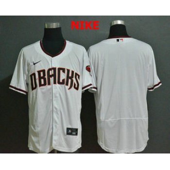 Men's Arizona Diamondback Blank White Stitched Nike MLB Flex Base Jersey