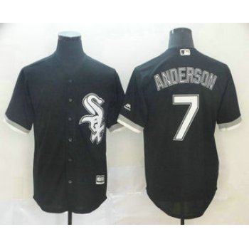 Men's Chicago White Sox #7 Tim Anderson Black Stitched MLB Cool Base Jersey