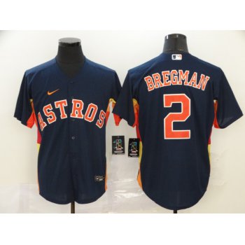 Men's Houston Astros #2 Alex Bregman Navy Blue Stitched MLB Cool Base Nike Jersey