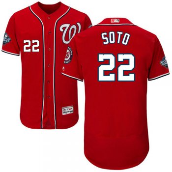 Men's Washington Nationals #22 Juan Soto Red 2019 World Series Bound Flexbase Authentic Collection Stitched MLB Jersey