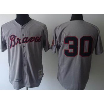 Atlanta Braves #30 Orlando Cepeda 1969 Gray Wool Throwback Jersey