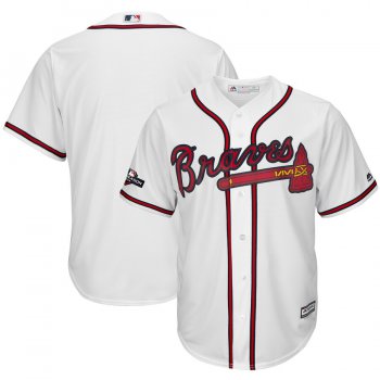 Atlanta Braves Majestic 2019 Postseason Official Cool Base Team White Jersey