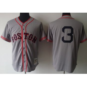 Boston Red Sox #3 Jimmie Foxx 1936 Gray Wool Throwback Jersey