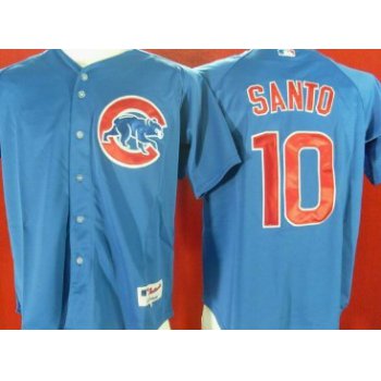 Chicago Cubs #10 Ron Santo Blue Jersey