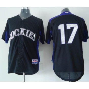 Colorado Rockies #17 Todd Helton Black BP Jersey