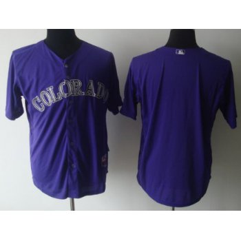 Colorado Rockies Blank Purple Jersey