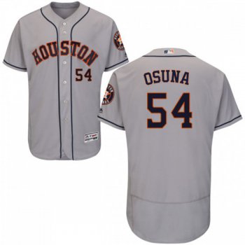 Men's Houston Astros Roberto Osuna Majestic Flex Base Road Collection Gray Jersey