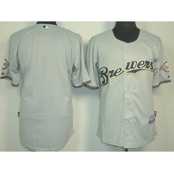 Milwaukee Brewers Blank Gray Jersey