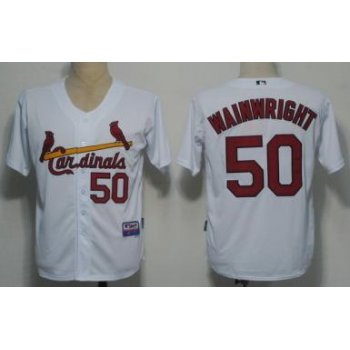 St. Louis Cardinals #50 Adam Wainwright White Jersey