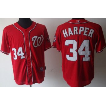 Washington Nationals #34 Bryce Harper Red Jersey