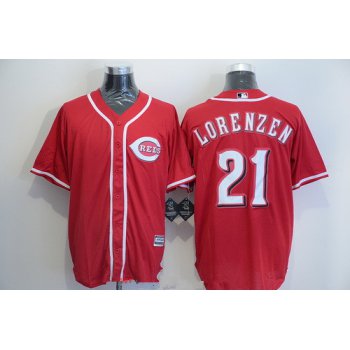 Men's Cincinnati Reds #21 Michael Lorenzen Red Stitched MLB Majestic Cool Base Jersey