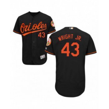 Men's Majestic Baltimore Orioles #43 Mike Wright Jr. Authentic Black Alternate Flex Base Jersey