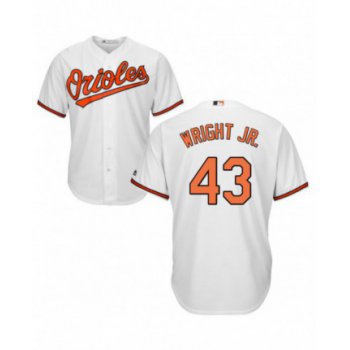 Men's Majestic Baltimore Orioles #43 Mike Wright Jr. Authentic White Home Cool Base Jersey