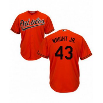 Men's Majestic Baltimore Orioles #43 Mike Wright Jr. Replica Orange Cool Base Jersey