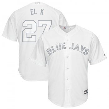 Men's Toronto Blue Jays 27 Vladimir Guerrero Jr. El K White 2019 Players' Weekend Player Jersey