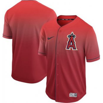 Angels of Anaheim Blank Red Fade Authentic Stitched Baseball Jersey