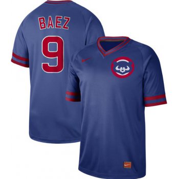 Cubs #9 Javier Baez Royal Authentic Cooperstown Collection Stitched Baseball Jersey