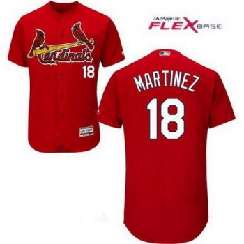 Men's St. Louis Cardinals #18 Carlos Martinez Red Stitched MLB Majestic Flex Base Jersey