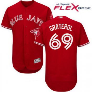 Men's Toronto Blue Jays #69 Juan Graterol Red Stitched MLB 2017 Majestic Flex Base Jersey