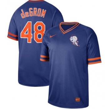 Mets #48 Jacob DeGrom Royal Authentic Cooperstown Collection Stitched Baseball Jersey