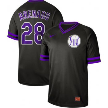 Rockies #28 Nolan Arenado Black Authentic Cooperstown Collection Stitched Baseball Jersey