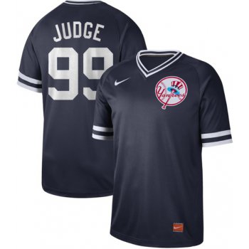 Yankees #99 Aaron Judge Navy Authentic Cooperstown Collection Stitched Baseball Jersey