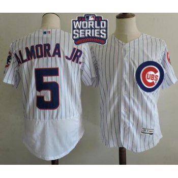 Cubs #5 Albert Almora Jr. White Flexbase Authentic Collection 2016 World Series Bound Stitched MLB Jersey