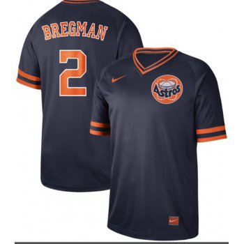 Astros #2 Alex Bregman Navy Authentic Cooperstown Collection Stitched Baseball Jersey