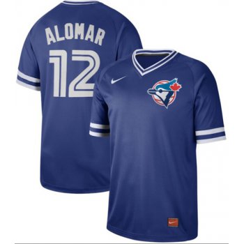 Blue Jays #12 Roberto Alomar Royal Authentic Cooperstown Collection Stitched Baseball Jersey