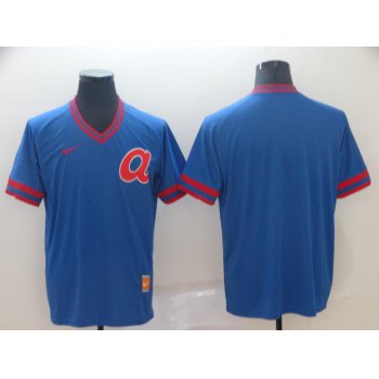 Men's Atlanta Braves Blank Blue Throwback Jersey